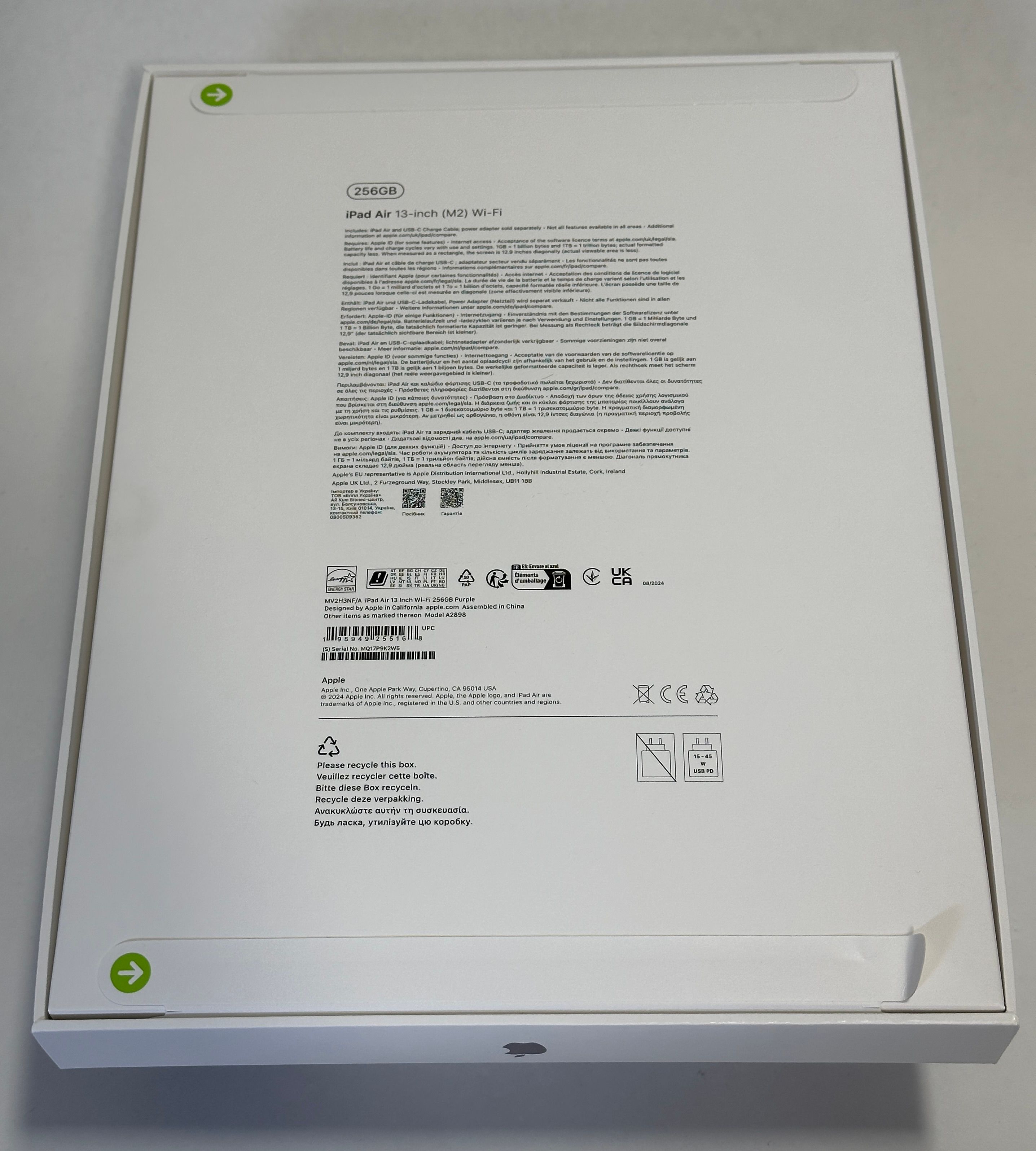 iPad Air 13 inch M2, Purple  2024 refurbished Grade Nieuw — foto 3