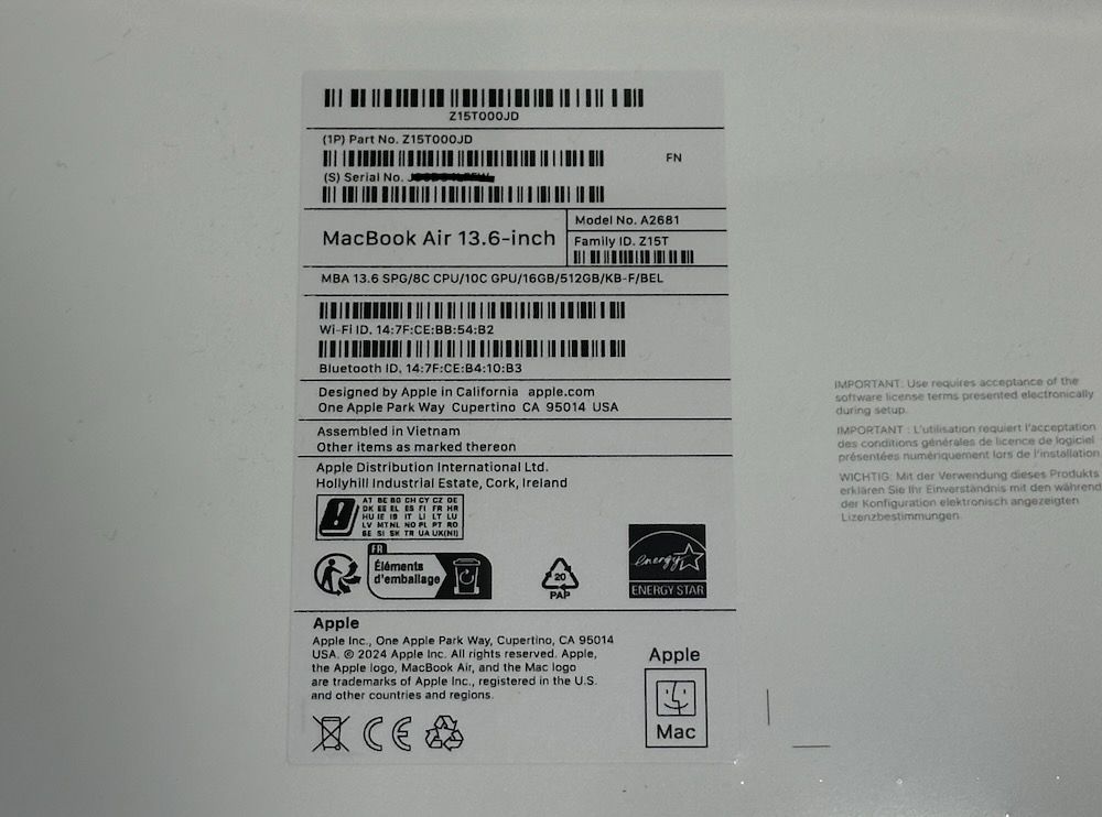 MacBook Air 13.6 inch  2022 refurbished Grade Nieuw — φωτογραφία 4