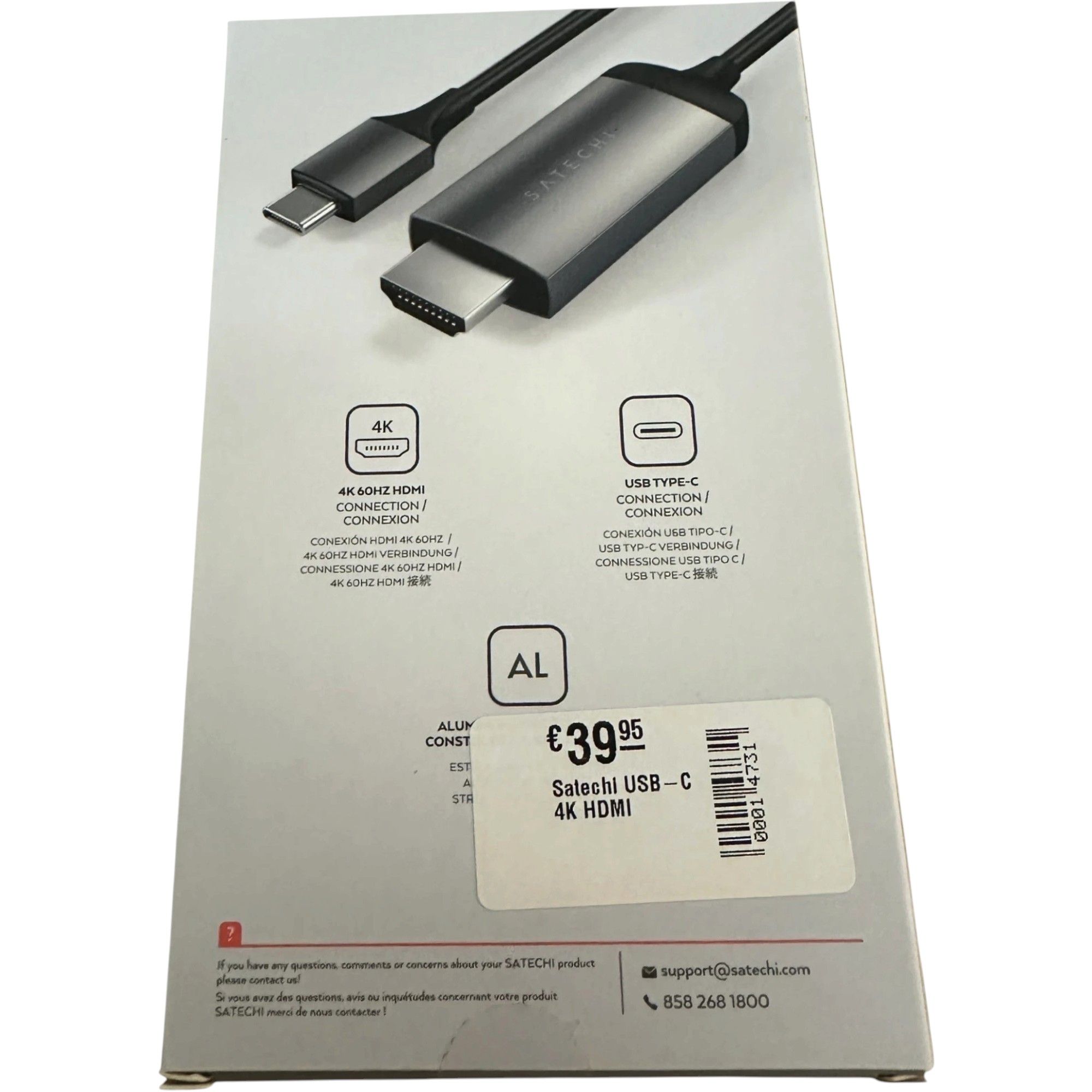 Satechi USB-C 4K 60HZ HDMI Kabel 2025 refurbished Grade Nieuw — foto 2